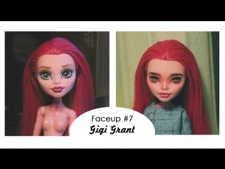 Monster high gigi grant ooak doll repaint