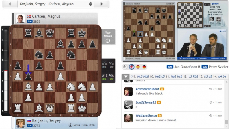 2016 fide world chess championship magnus carlsen vs sergey karjakin tie break, p1