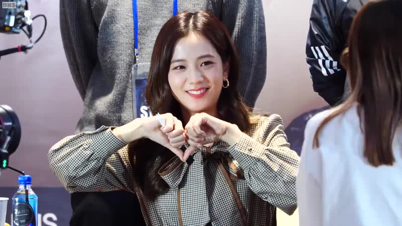 191012 블랙핑크 오렌즈 팬사인회 blackpink olens fansign 연속 하트 날리는 지수 jisu send heart to fans 직캠 fancam 4k