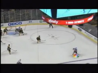 Daniel paille takes slap shot to the face (november 7, 2011)