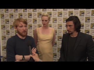 Star wars interview domhnall gleeson, gwendoline christie adam driver interview