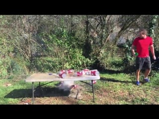 19 литров dr pepper и 40 mentos