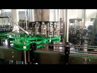 Glass bottle rinsing filling capping machine