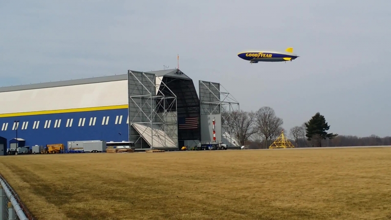 New akron blimp test flights april 4, 2014