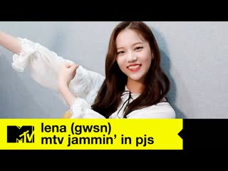 Lena 레나 (from gwsn 공원소녀) (live) bazooka! + wonderboy + tweaks mtv jammin in pjs