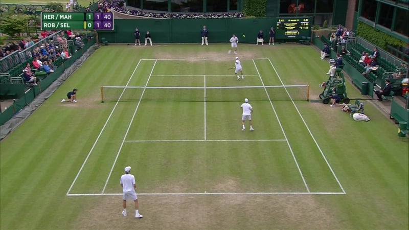 Pierre hugues herbert nicolas mahut vs stephane robert dudi sela (2016 wimbledon 2nd round)