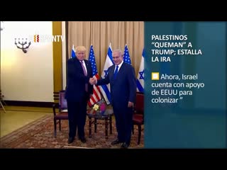 Polimedios palestinos queman a trump; estalla la ira