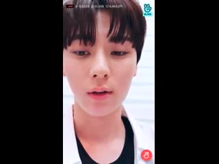 190714 hwang minhyun (nu’est/w1) mentioned that’s okay on his vlive