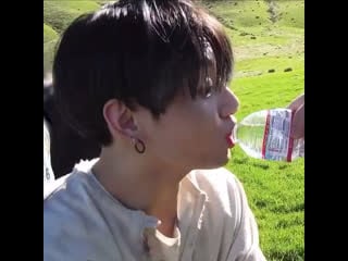 Baby drinking jungoo