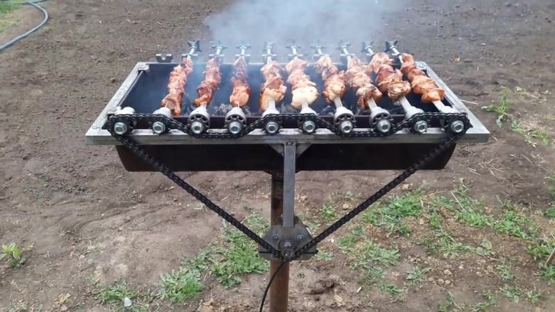 Мангал с электроприводом