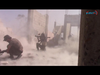 Подборка уличных боев в ракке,сьемка со стороны курдских подразделений