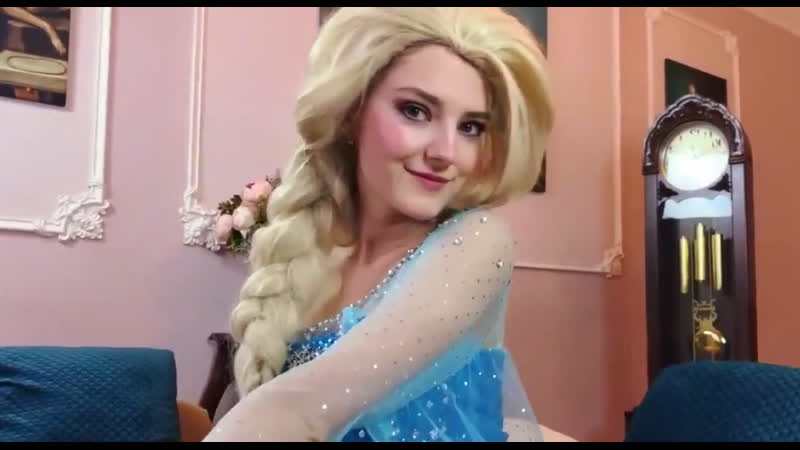 Cosplay "elsa" развратная блондинка из холодного сердца )