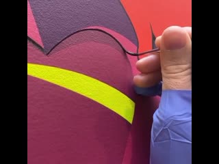 The way this artist (kaws) draws perfect lines