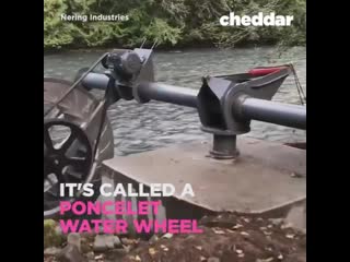 This waterwheel makes electricity