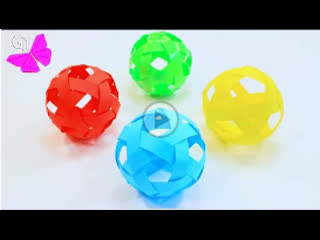 Антистресс мяч из полосок бумаги how to make a paper ball from stripes