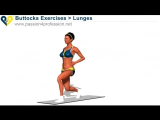 Lunges, buttocks exercises