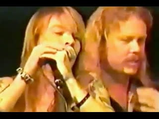 Metallica guns n roses skid row live at rip magazine party (1990) u crazy for whom the bell tolls hair of the dog whiplash