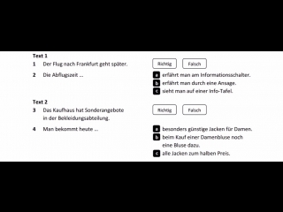 Goethe ösd zertifikat b1 modelltest 1 hören teil 1