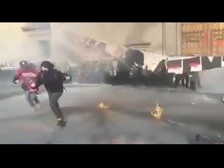 Angry feminists / mexico city used molotov cocktail, they hurt themselves in their confusion it wasnt me hahaha stupid