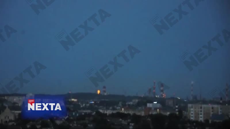 Над «гродно азот» горит аварийный факел