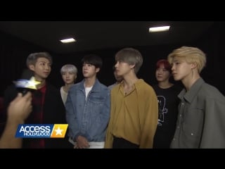 [interview] 171118 bts discusses their intensely loyal fans & celeb crushes! @ access hollywood
