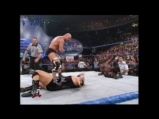 Steve austin and kurt angle vs booker t and rhyno