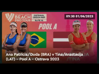 Ana patricia/duda (bra) v tina/anastasija (lat) pool a ostrava 2023