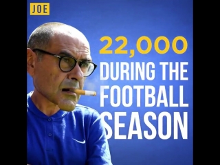 Maurizio sarri smokes how many cigarettes a year!