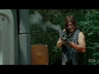 The walking dead 6x09 daryl kills negan's men with rocket launcher