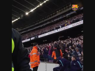 Turn up the volume this is what camp nou sounded like during our 5 1 elclásico win see you on wednesday!