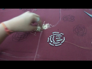 How to do zardosi work on sarees and dress at home step by s 1