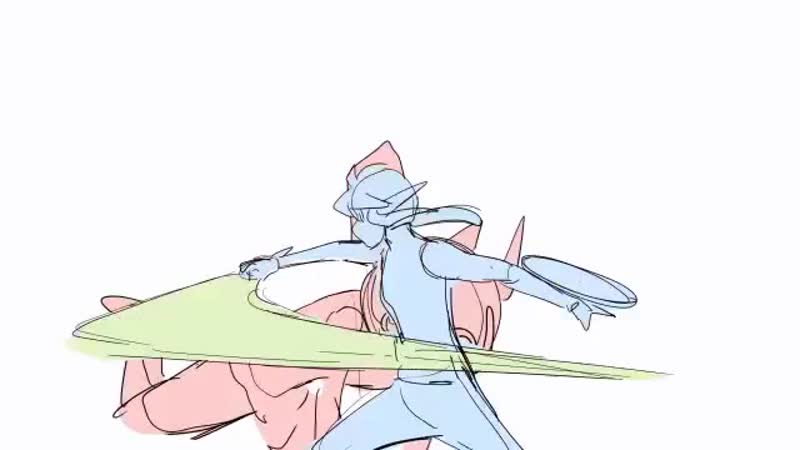 Sakuga экшен сцена lnamaril