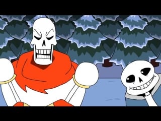 Санс и папайрус ночи в сноудине sans and papyrus snowdin nights (undertale animation) (rus dub)