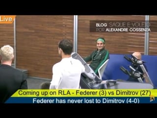 Federer and dimitrov watch sharapova vs davis