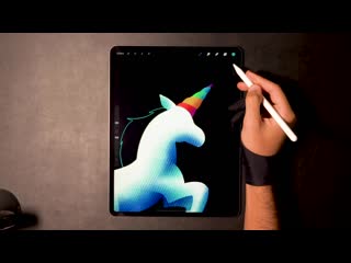 Drawing a unicorn with procreate 🦄