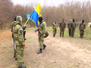 Присяга бійців "сотні самооборони запоріжжя" на вірність україні