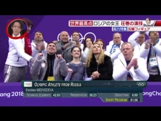 Evgenia medvedeva エフゲニア・メドベージェワ 耳をふさいで集中・団体戦sp1位世界最高点・荒川静香 shizuka arakawa＆高橋大輔 daisuke takahashi 解説(1)
