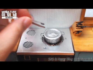 미니어쳐 진짜요리! 신라면 끓이기(나름 치즈라면임 ㅋㅋ) 식완놀이 miniature cooking shin ramyun