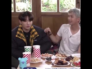 Namjoon wanted to stroke googies hair but failed what a shy shy little boy i’