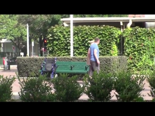 Guy helping an old man walking