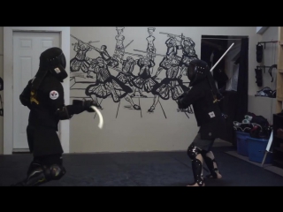 Steel longsword synthetic saber sparring chris vs lianna