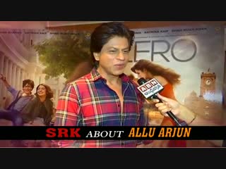 @iamsrk about @alluarjun during his visit to hyderabad for #zero promotions