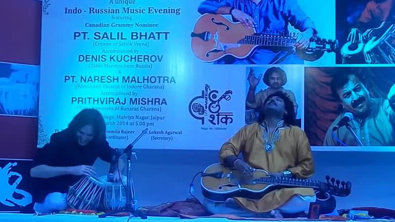 Pt salil bhatt with denis kucherov on tabla