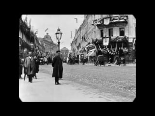 May 1896 tverskaya street in moscow, russia (speed corrected w added sound)