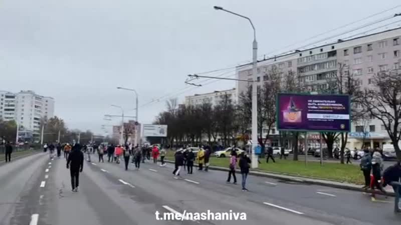 «гэта наш горад» вялікая калона пратэстоўцаў у раёне пушкінскай