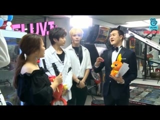 Our precious maknae kijoong working hard on plushies claw machine and he kindly gave 2 of it to the mcs