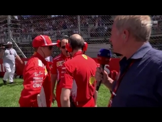 Martin brundle trying to interview kimi on the grid