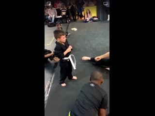 His class encouraged him that he could do it, rather than making fun of him