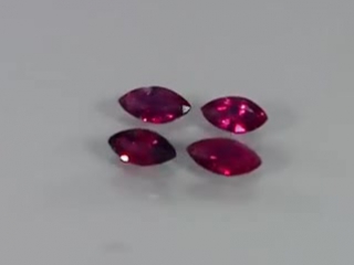 4шт 1,00ct маркизы природные красные рубины 5,5х3мм не гретые без лечения +экспертиза мгу