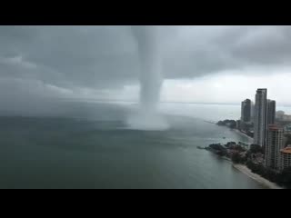 Tornado hit at tanjung bungah, penang, malaysia